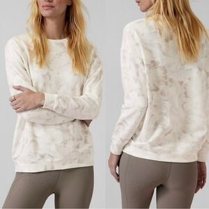 Athleta womens floral crew neck Sweatshirt size large